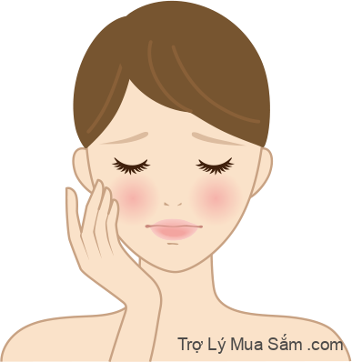 Hình ảnh minh họa một người phụ nữ bị khô da do suy giảm chức năng hàng rào của da và trở nên nhạy cảm hơn với dù chỉ là một kích thích nhỏ